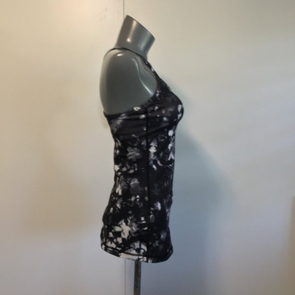 Lululemon Power Y Tank (Luon) Dusk Dye White Black Size 4 - Picture 3 of 11